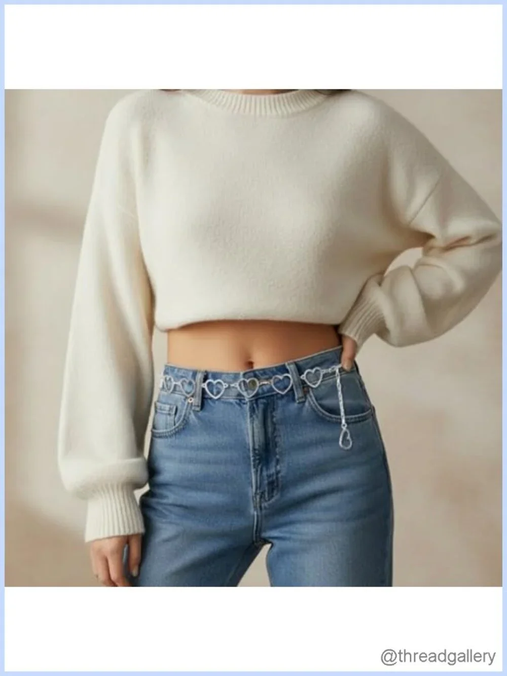 Heart Waist Chain Belt Zinc Alloy Adjustable Fashion Rhines